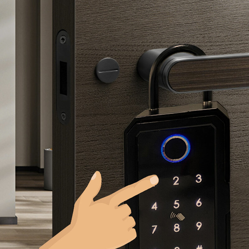 Tuya الذكية Keyboxs الإلكترونية العمل مع بلوتوث بوابة مقاوم للماء في الهواء الطلق قفل صندوق الأمن بصمة جدار مفتاح صندوق للمنزل