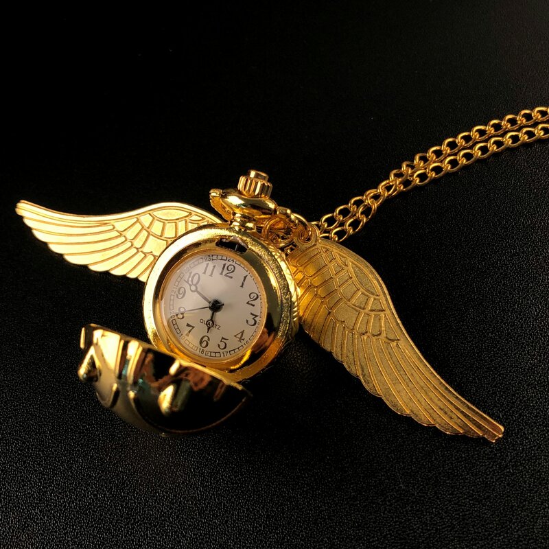 الذهب الأطفال الصغيرة ساعة جيب كوارتز قلادة موضة عادية سلسلة بدلاية على مدار الساعة هدية CF1177