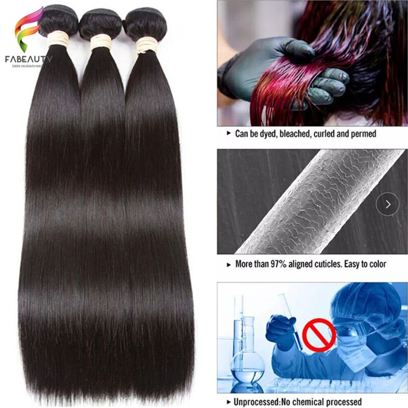 خصلات الشعر البرازيلي المموجة للنساء ، خصلات مستقيمة ، وصلات شعر ريمي ، 36 بوصة ، 38 بوصة ، 40 بوصة ، 10A