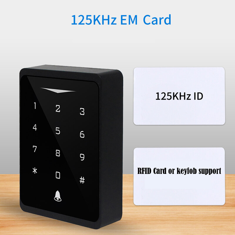 2.4G واي فاي تويا و Smartlife App الخلفية التحكم في الوصول لوحة المفاتيح IP66 مقاوم للماء مستقل قارئ بطاقات التعريف بالإشارات الراديوية 125kHZ EM يجاند 26Bit