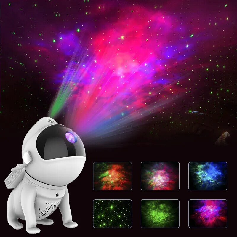 الفضاء الكلب ليلة ضوء غالاكسي ستار رائد الفضاء العارض App سديم مصابيح Led أضواء للأطفال غرفة نوم ديكور هدية عيد