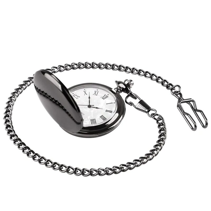 موضة 37 سنتيمتر فوب سلسلة السلس الصلب ساعة جيب كوارتز خمر الرومانية Nmber الطلب قلادة فوب ساعة هدايا ساعة reloj دي bolsillo