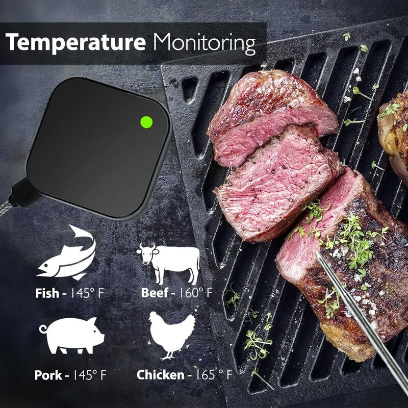 الذكية APP الرقمية بلوتوث اللاسلكية مقياس حرارة اللحوم الشواء المطبخ ميزان حرارة طهي الطعام ل شواء فرن شواء المدخن