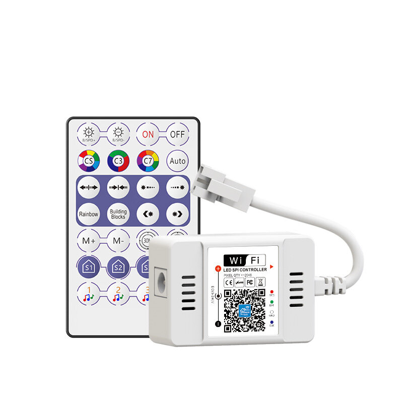 جهاز تحكم بالشريط السحري RGB للمنزل ، Dreamcolor ، WiFi ، يعمل مع Alexa ، مساعد Google ، 12-24V ، WS2811 ، WS2812B