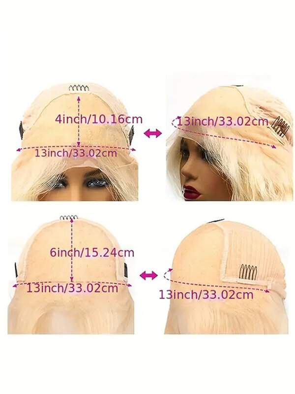 باروكة أمامية بشريط مستقيم من الدانتيل الأشقر ، باروكات شعر بشري ، أشقر عسل ، واجهة دانتيل شفافة ، HD ، 613 ، 13x6 ، 30 "، 13x4