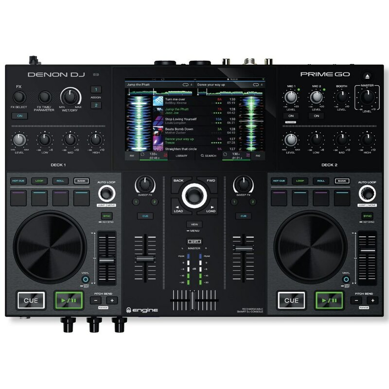 Denon Prime GO وحدة التحكم DJ المستقلة ، العلامة التجارية الجديدة ، بطارية قابلة لإعادة الشحن
