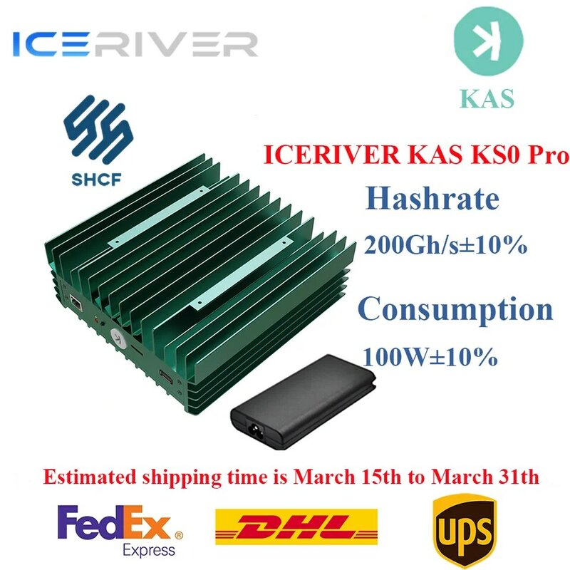 IceRiver KS0 Pro KAS Miner ، PSU الأصلي ، جديد ، مخزون جاهز ، ina W