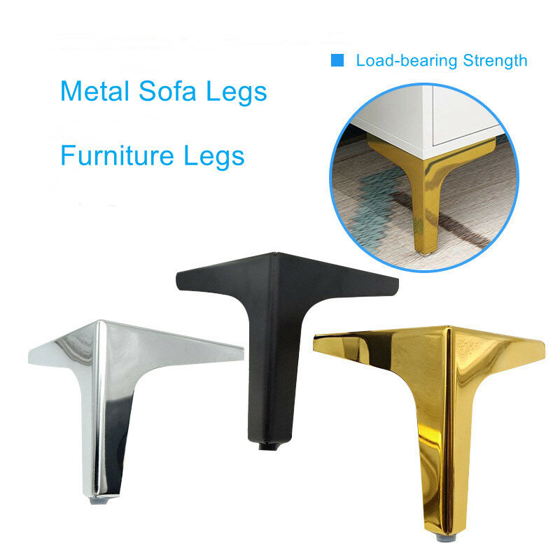 4 قطعة أريكة معدنية الأكثر مبيعا الساق الذهب أثاث معدني الساق ل أريكة سرير معدن الذهب الأسود الأثاث قاعدة معدنية ساق أريكة من حديد