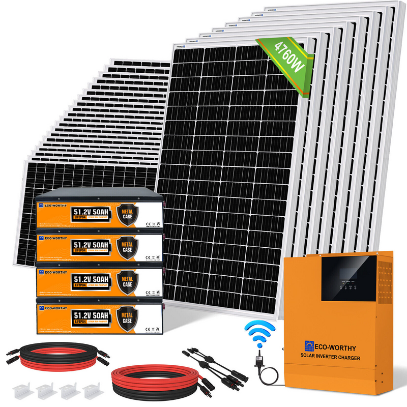 محول طاقة شمسية PV كامل ، بطارية مع wi-fi ، 4 كيلو وات/ساعة ، 5 كيلو وات/ساعة ، 10 كيلو وات/ساعة