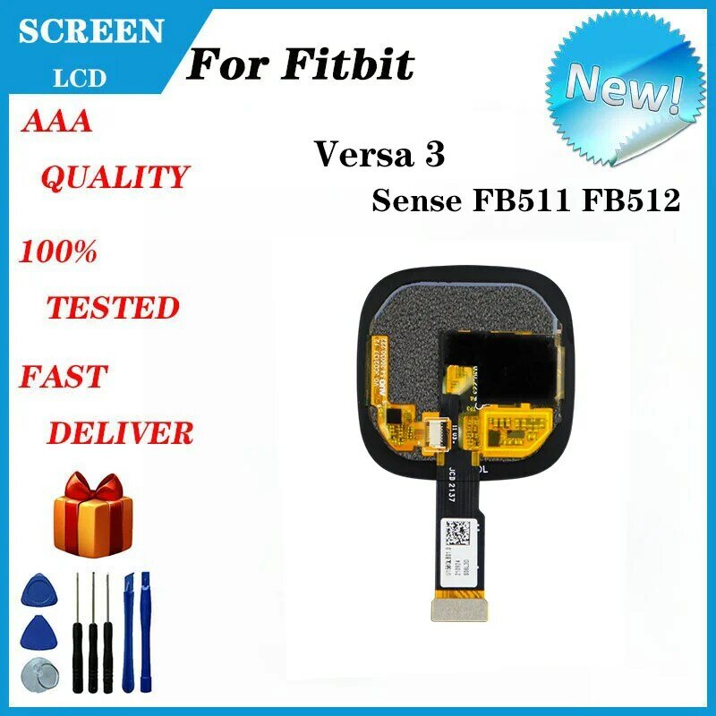 شاشة OLED LCD تعمل باللمس ، استبدال الملحقات ، إصلاح ، Fitbit فيرسا 3 ، Sense FB511 ، FB512