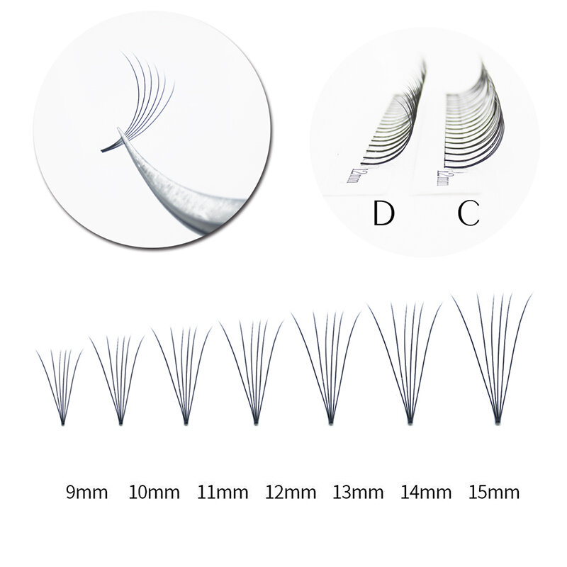Quewel-ملحقات الرموش المهنية ، مراوح حجم مسبقة الصنع ، لاش الروسية ، C & D حليقة رمش تمديد ، فو المنك ، ثلاثية الأبعاد ، 4D ، 5D ، 6D