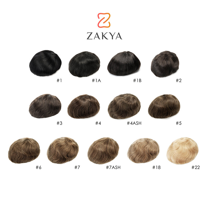 شعر مستعار من Zakya للرجال شعر مستعار اصطناعي طبيعي 0.06 مللي متر شعر مستعار للرجال شعر مستعار للرجال
