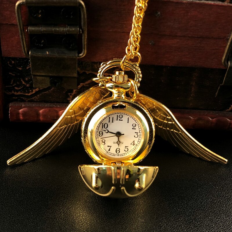 الذهب الأطفال الصغيرة ساعة جيب كوارتز قلادة موضة عادية سلسلة بدلاية على مدار الساعة هدية CF1177