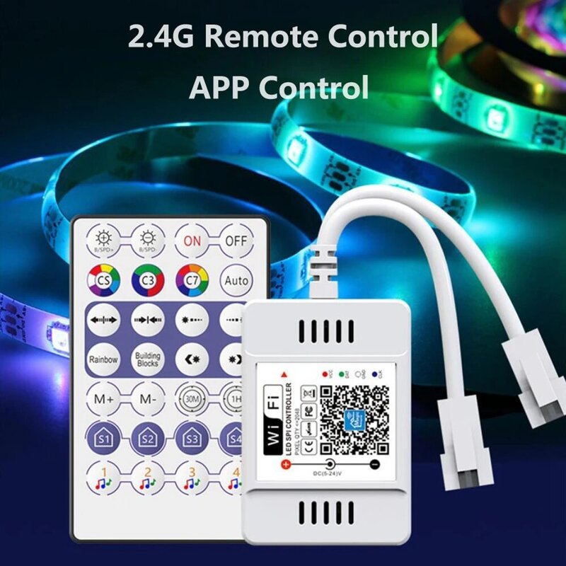 جهاز تحكم بالشريط السحري RGB للمنزل ، Dreamcolor ، WiFi ، يعمل مع Alexa ، مساعد Google ، 12-24V ، WS2811 ، WS2812B
