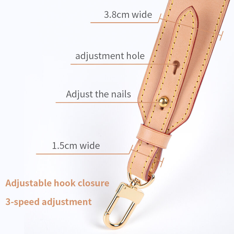 WUTA 100% حزام حقيبة جلد طبيعي لأحزمة الكتف LV Noe استبدال أحزمة طويلة قابلة للتعديل حقيبة كروسبودي اكسسوارات