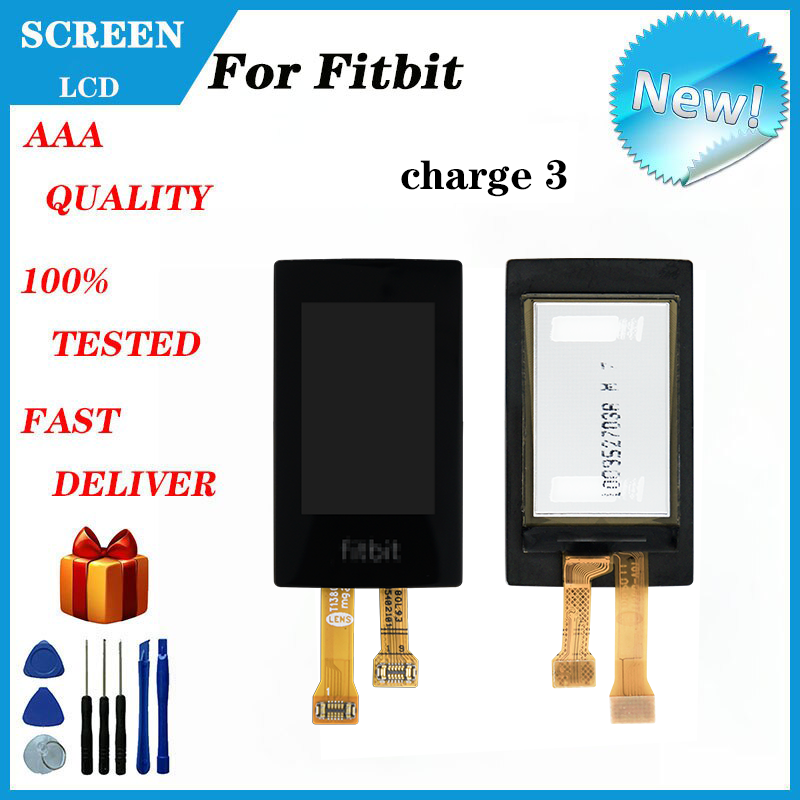 شاشة LCD لشحن Fitbit 3 ، سوار رياضي ذكي ، شاشة ولمس ، مناسب لشحن Fitbit 3 ، جديد