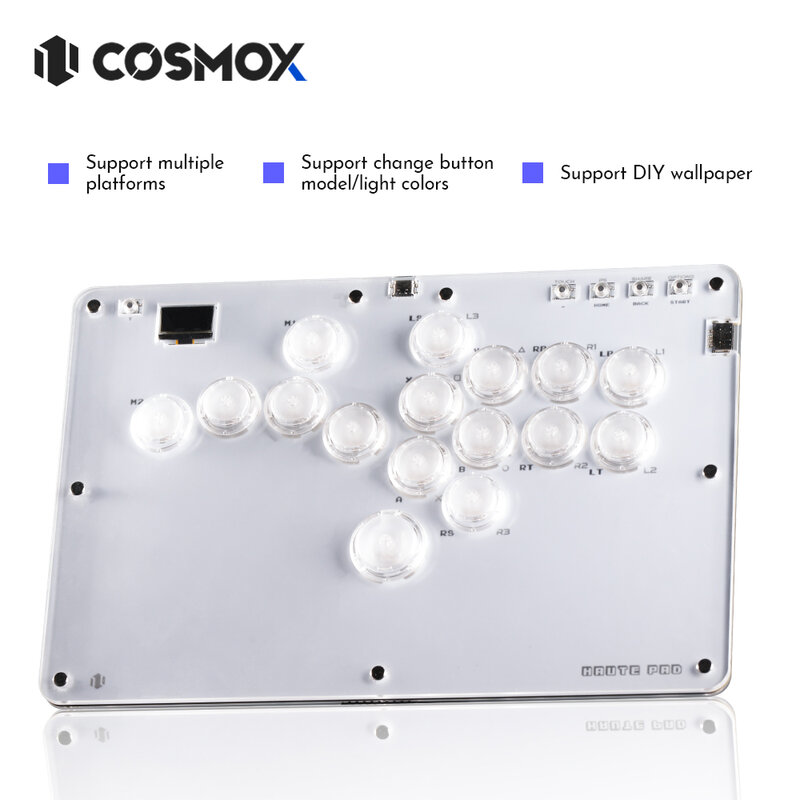 COSMOX-ألعاب القتال بدون رافعة ، وحدة تحكم بدون رافعة ، كمبيوتر ، PS3 ، PS4 ، PS5 ، مفتاح XBOX ، عصا البخار ، جنوط لوحة المفاتيح ، حافة الزر