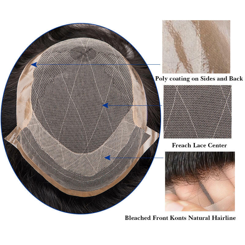 جديد OCT-شعر مستعار للرجال اصطناعي شعر طبيعي شعر مستعار للرجال كثافة 130% شعر مستعار وحدة أنظمة Exhuast شحن مجاني