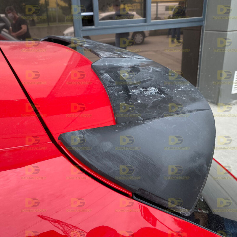 سيات ليون MK3 و MK3 تصفيف الشعر 2012 - 2019 Cupra R Style 3 قطع جناح سبويلر خلفي مطلي سطح ألياف زجاجية عالية الجودة R300