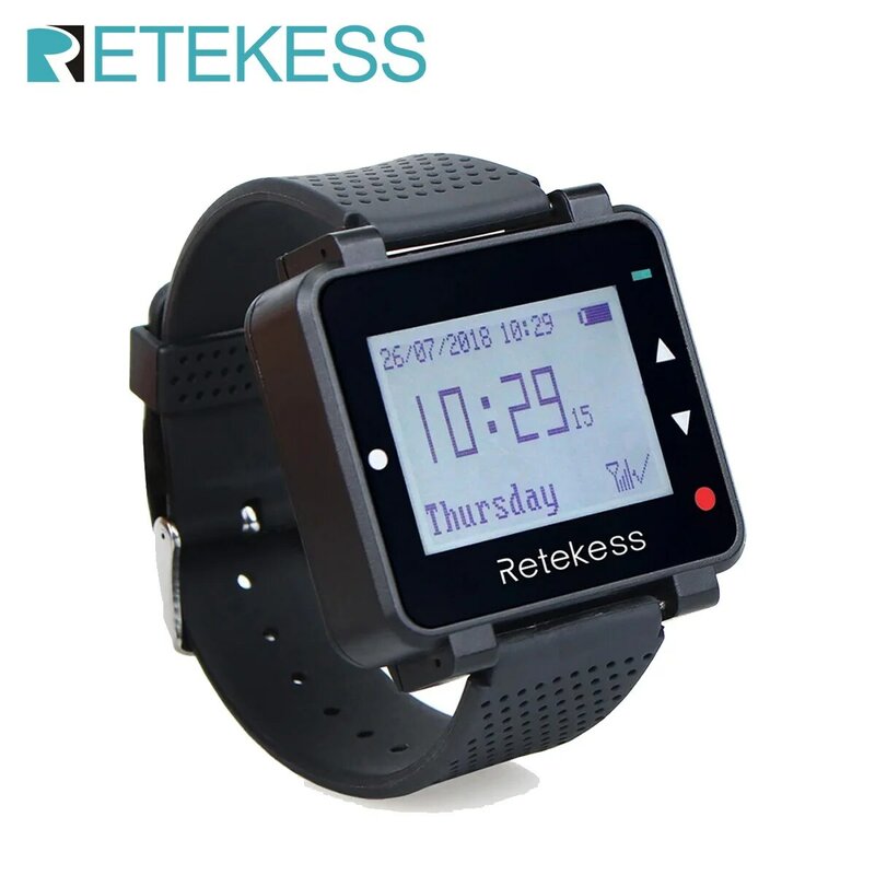 Retekess-جهاز استقبال ساعة لاسلكية للشيشة ، نظام استدعاء النادل ، نادل T128 ، معدات المطاعم ، مقهى بار ، نادي الفندق ، 433.92MHz