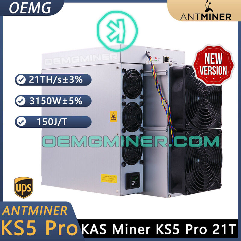 Bitmen Antminer KS5 Pro Miner ، 21Th ، W ، Kaspa Asic ، جديد