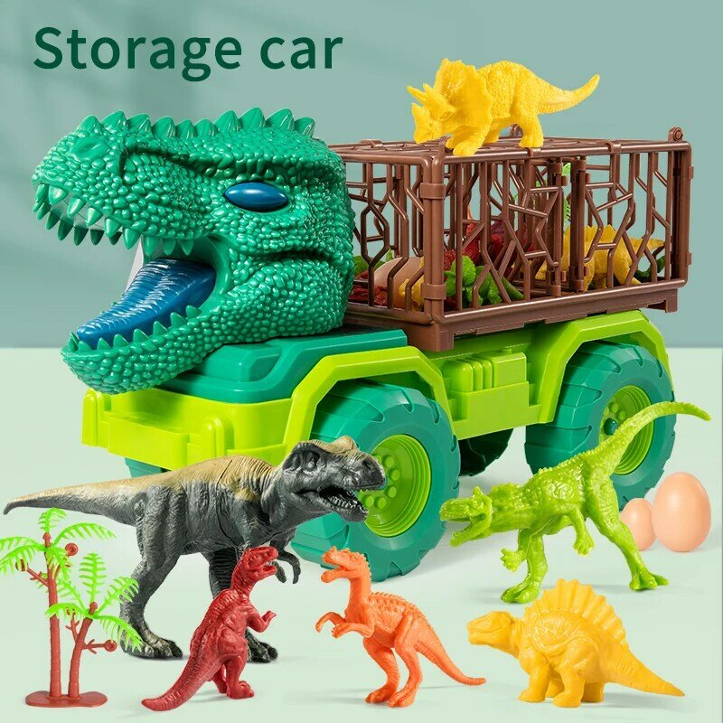 الديناصورات النقل الناقل شاحنة سيارة لعبة Indominus ريكس الحديقة الجوراسية التعليمية دمى الديناصور للأطفال الأولاد الهدايا
