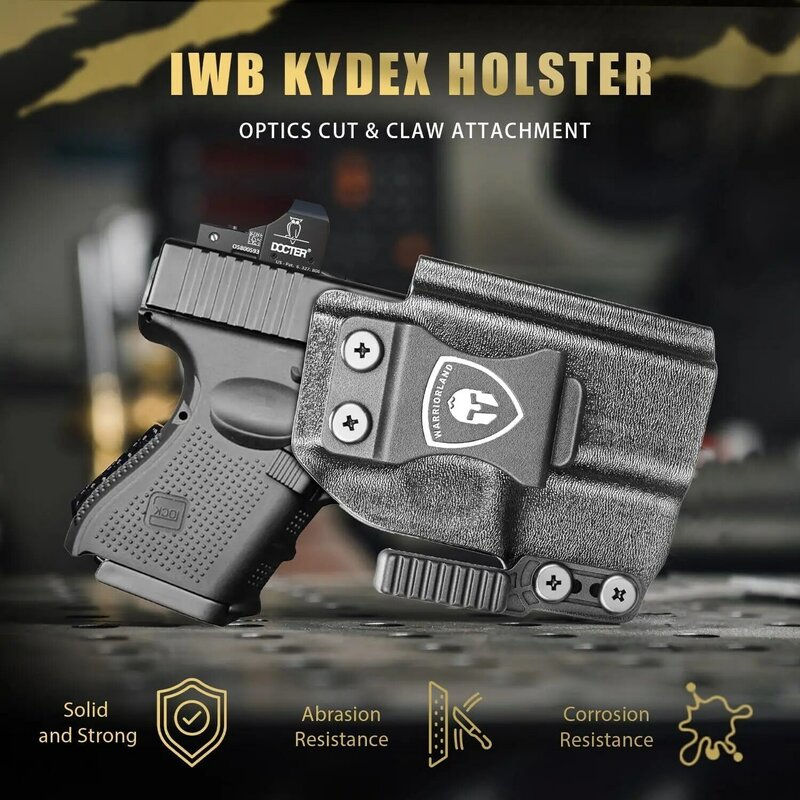 WB Kydex جراب ، WB ، مخلب وقطع بصرية ، يناسب Glock 26 ، ، Glock 27 ، Glock33 ،