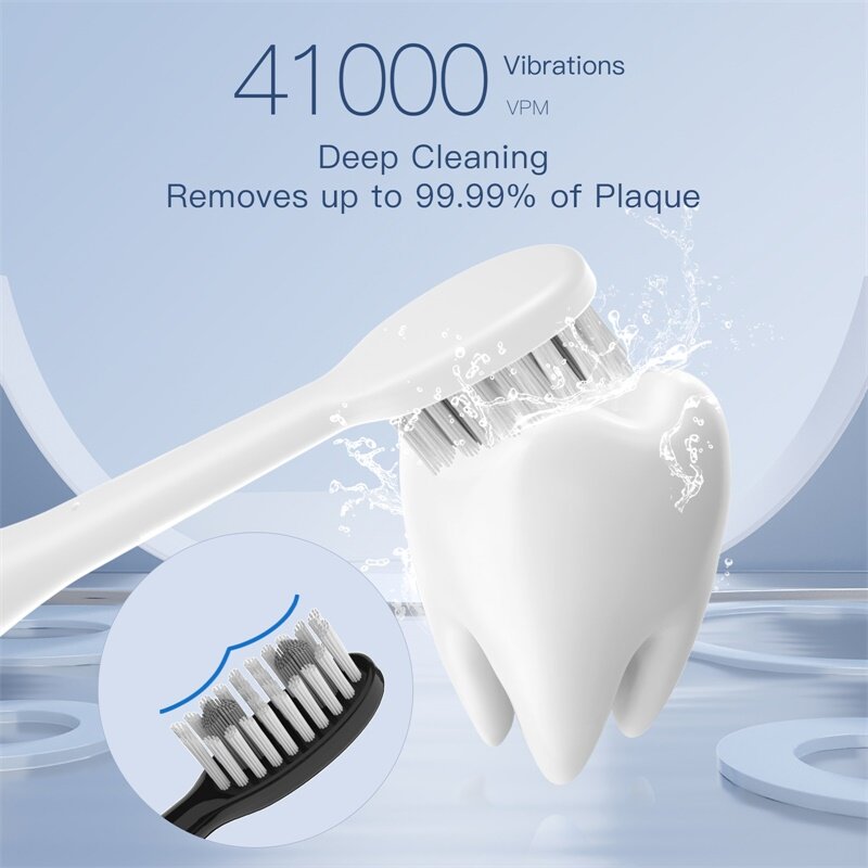 【Code：NANDME0426】Nandme-فرشاة الأسنان الكهربائية سونيك الذكية ، التنظيف العميق ، مقاوم للماء ipx7 ، الاهتزاز الصغير ، مبيض ، nx8000