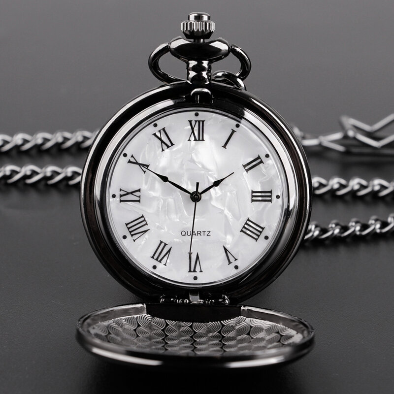 موضة 37 سنتيمتر فوب سلسلة السلس الصلب ساعة جيب كوارتز خمر الرومانية Nmber الطلب قلادة فوب ساعة هدايا ساعة reloj دي bolsillo