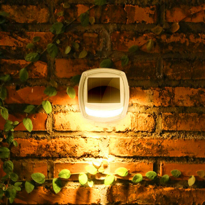 2 قطعة مصباح شمسي في الهواء الطلق الاستشعار الجدار ضوء الطاقة الشمسية مصباح مقاوم للماء حديقة الديكور مصباح فناء المنزل لمبة موفرة للطاقة.