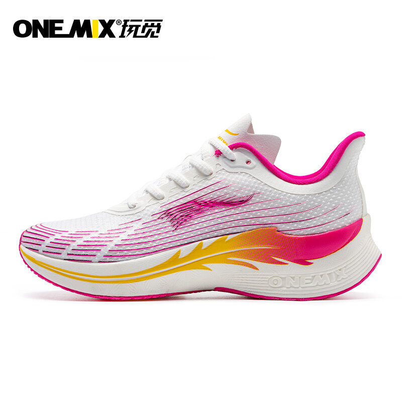 Onemix لوحة كربون سباق احذية الجري أحذية التنفس جديد المهنية ماراثون وسادة أحذية رياضية أحذية رياضية