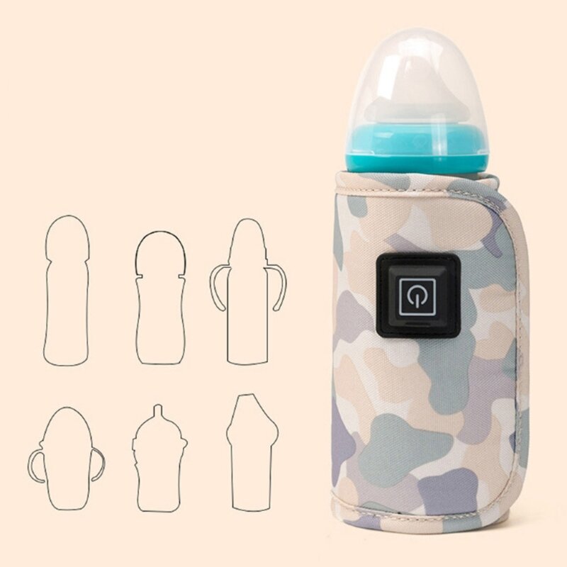 المحمولة USB مدفأة زجاجة الطفل التمويه السفر جهاز حفظ حرارة الحليب الرضع زجاجة تستخدم في الرضاعة ترموستات الغذاء غطاء دافئ K92D