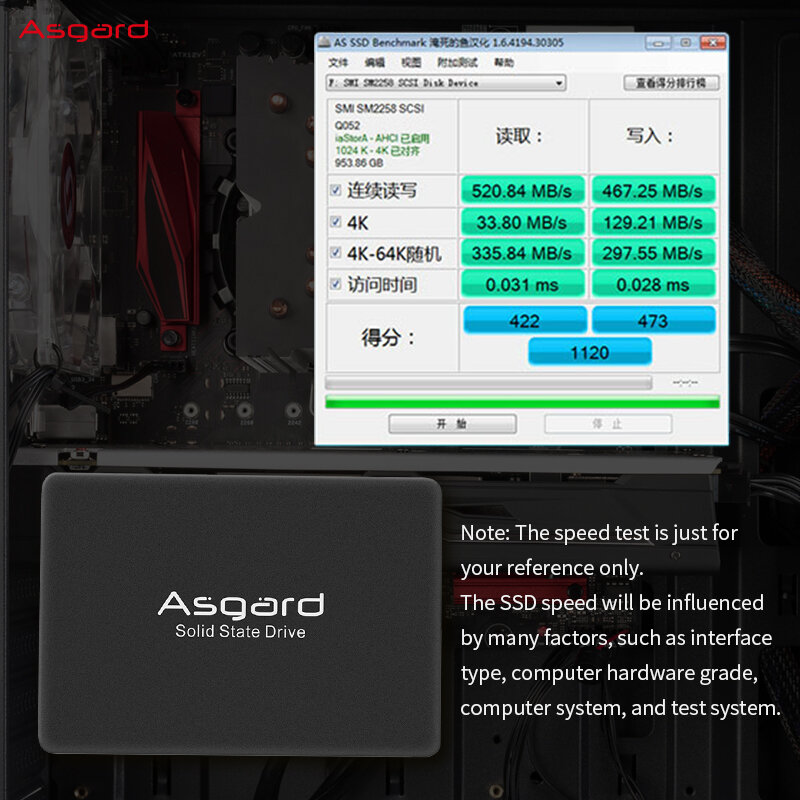 قرص Asgard-قرص صلب لأجهزة اللابتوب وسطح المكتب ، SATA3 ، 100 جيجابايت ، 1 طن ، 2 طن ، SSD ، قرص صلب