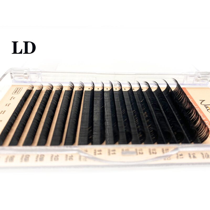 L / L + / LC / LD / LU الضفيرة ملحقات رمش كاذبة ماتي الأسود 8-15 مللي متر مختلطة PBT رموش بالمنك L M على شكل جلدة للماكياج