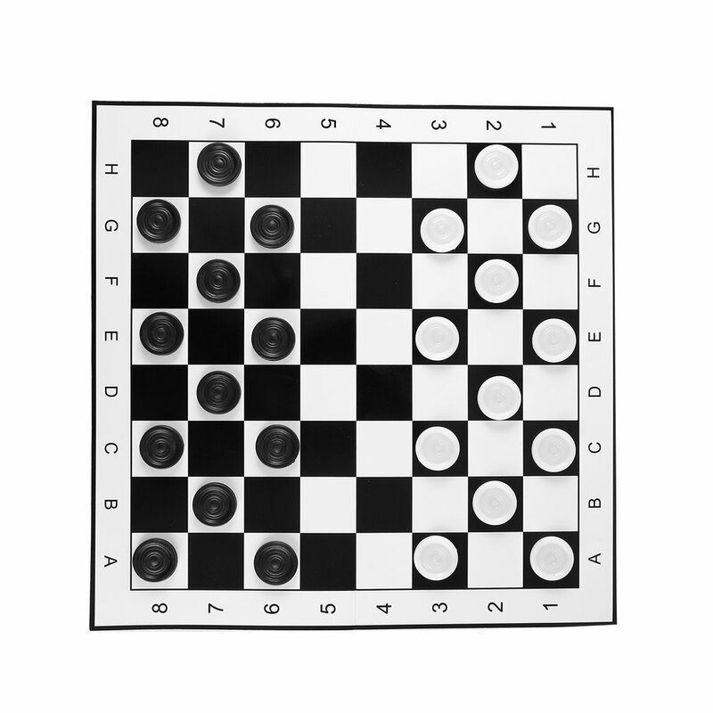 كبيرة الحجم لعبة الداما البلاستيكية/المسودات للطي رقعة الشطرنج الدولية مجموعة السفر مجلس لعبة لعبة المنافسة