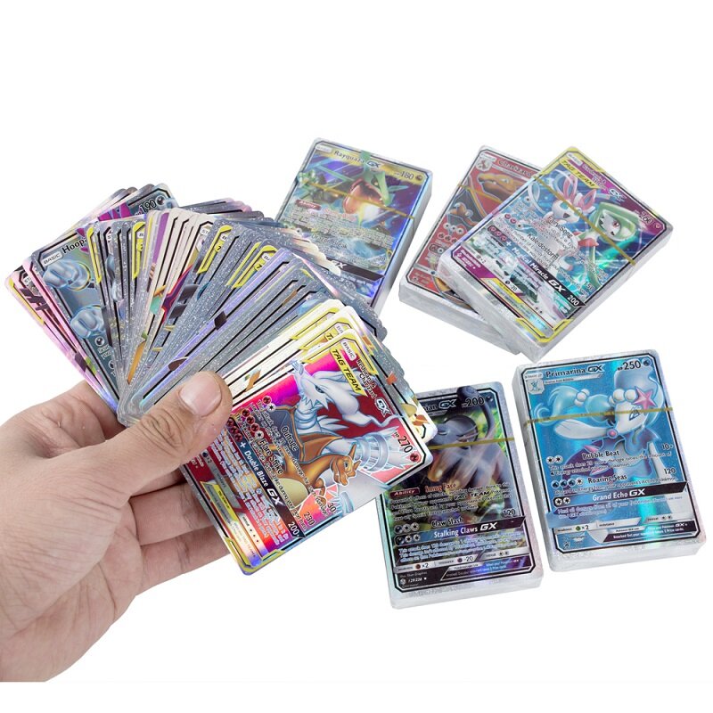 60/100 قطعة بطاقات البوكيمون الإنجليزية GX العلامة فريق Vmax EX ميجا مشرقة لعبة معركة كارت التجارة جمع بطاقات اللعب هدايا الأطفال