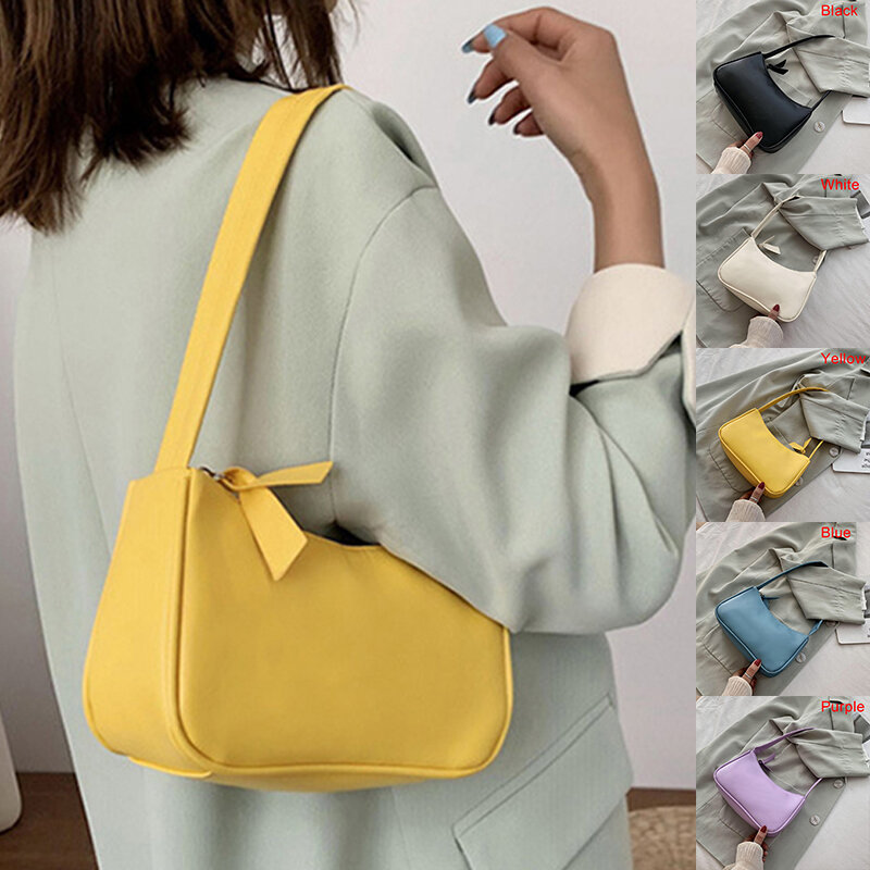 5 ألوان العصرية حقيبة يد Vintage حقائب اليد الرجعية للنساء الإناث الصغيرة حقيبة كتف صغيرة عادية ريترو