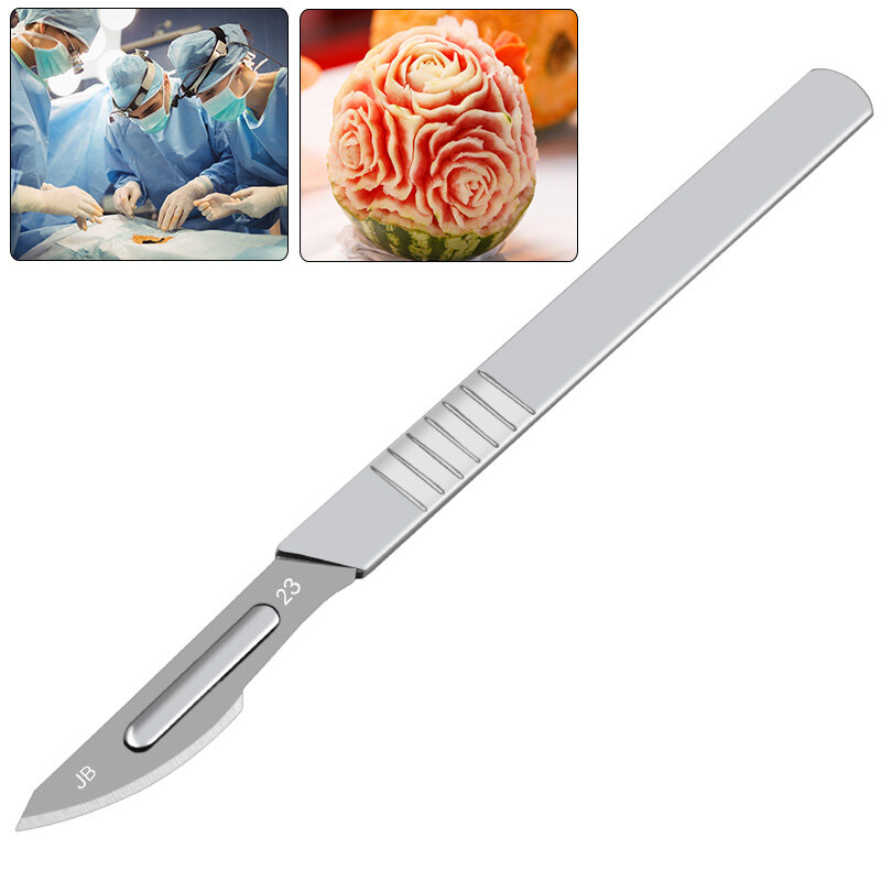 10 قطعة 11 #23 # الكربون الصلب مشرط جراحي شفرات 1 قطعة مقبض مشرط لتقوم بها بنفسك قطع أداة PCB إصلاح الحيوان الجراحية سكين