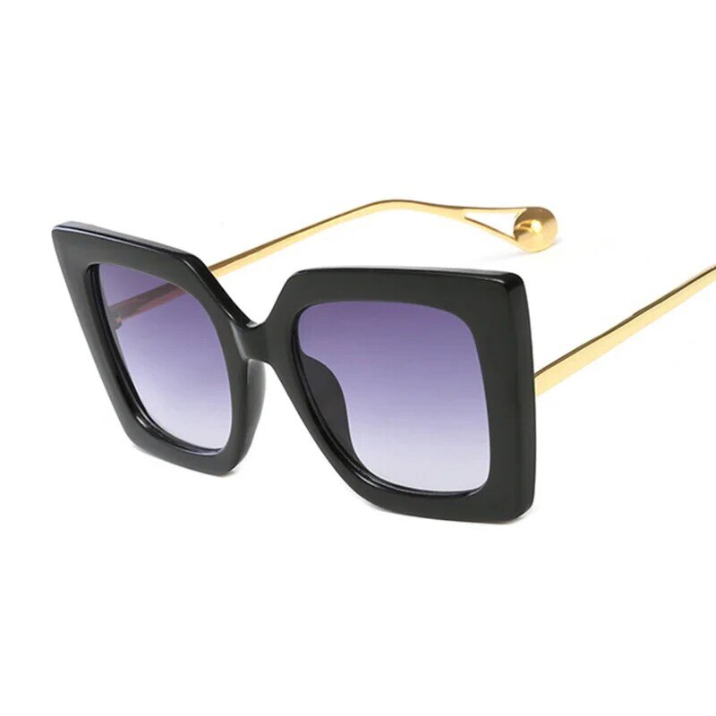 خمر الأسود ساحة النظارات الشمسية النساء موضة العلامة التجارية مصمم نظارات شمسية للنساء ريترو التدرج مرآة الإناث Oculos دي سول