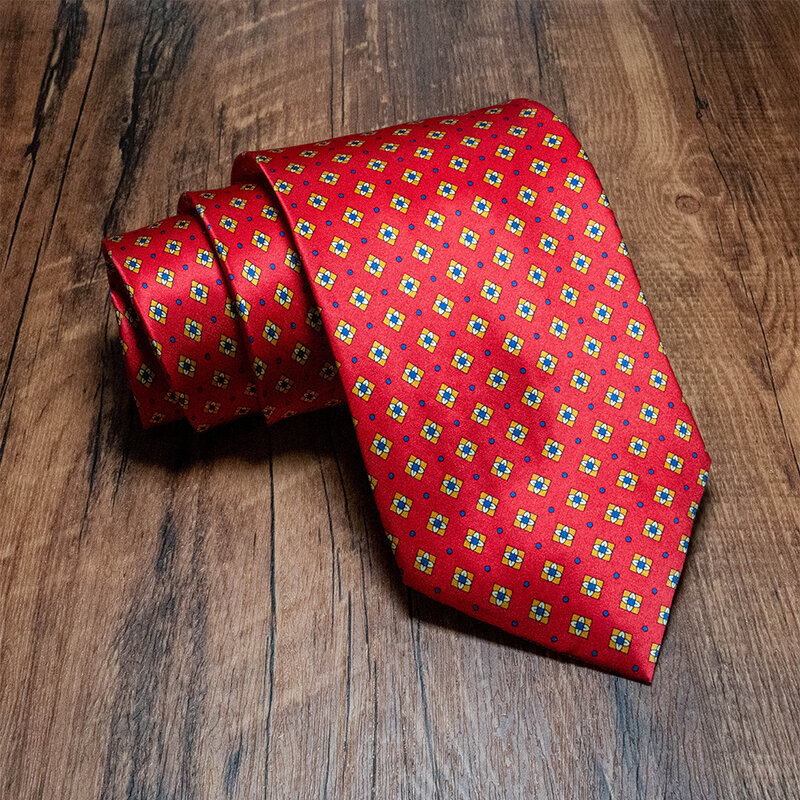 الكلاسيكية Tie التعادل رجالي اليدوية 10 سنتيمتر 100% الحرير المطبوعة ربطة العنق هندسية فحص الجاكار العلاقات للرجل الأعمال الزفاف هدية