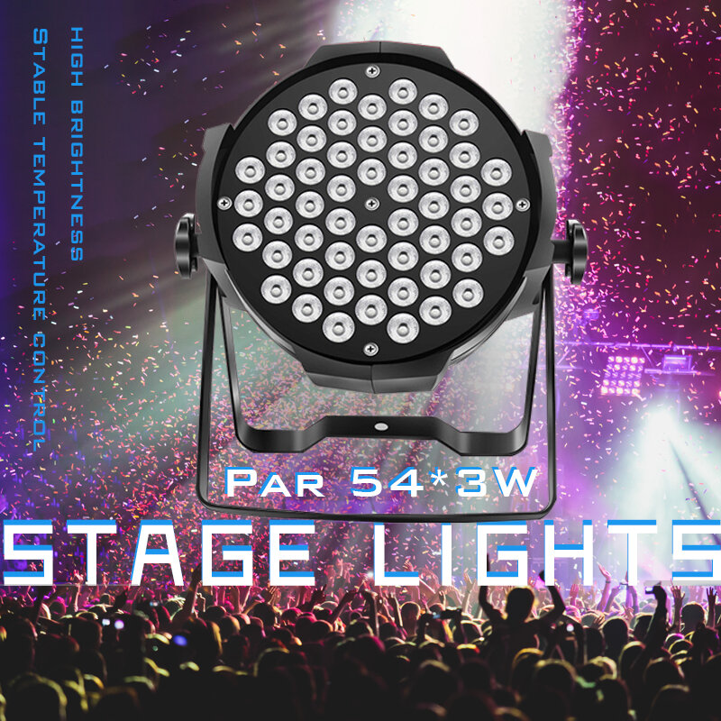 سعر المصنع 54*3 واط LED مصباح موازي المستوى RGB ديسكو DJ بقعة معدات إضاءة DMX 512 RGBW uplight ستروب DJ حفلة مرحلة الإضاءة تأثير