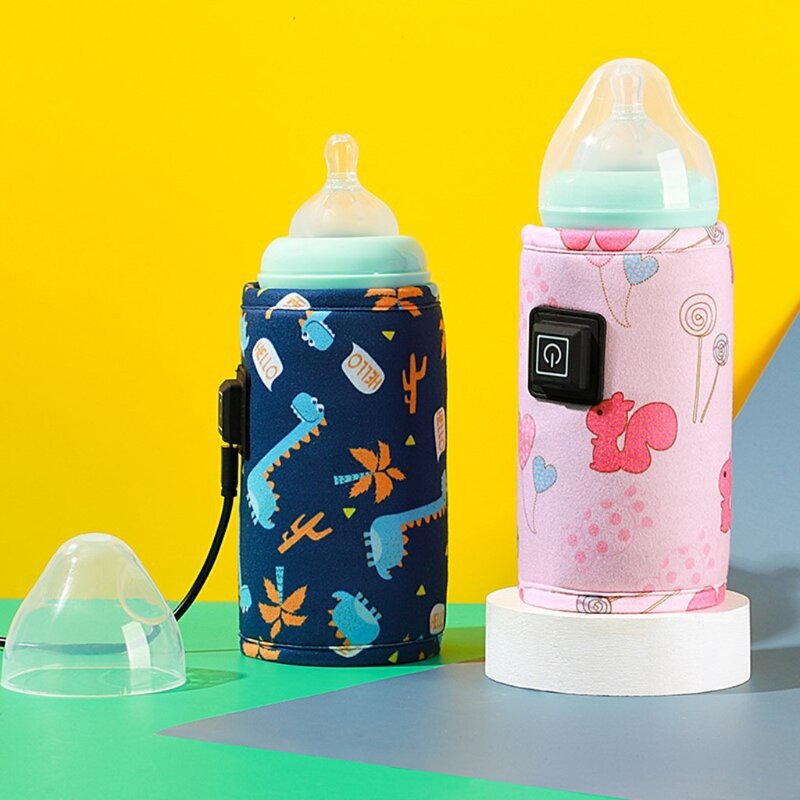 المحمولة USB مدفأة زجاجة الطفل السفر جهاز حفظ حرارة الحليب الرضع زجاجة تستخدم في الرضاعة غطاء ساخن العزل ترموستات الغذاء سخان