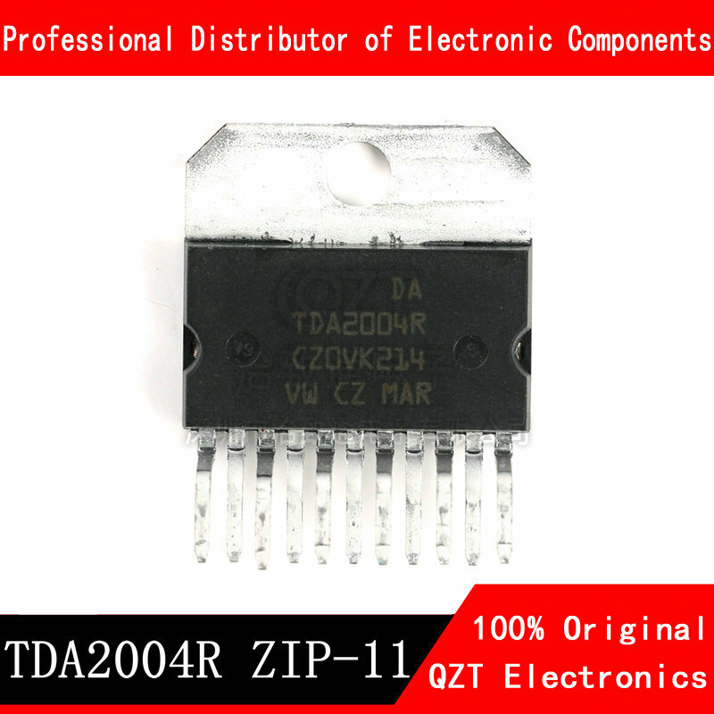 5 قطعة/الوحدة TDA2004 TDA2004R ZIP-11 قناتين الصوت السلطة مكبر للصوت IC