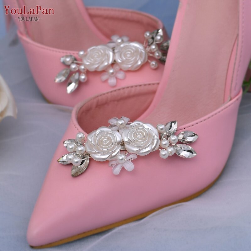 YouLaPan X25 حذاء زهر مشبك العروس عالية الكعب الديكور مشابك للأحذية أبازيم السيدات النساء إكسسوارات أحذية لحفل الزفاف