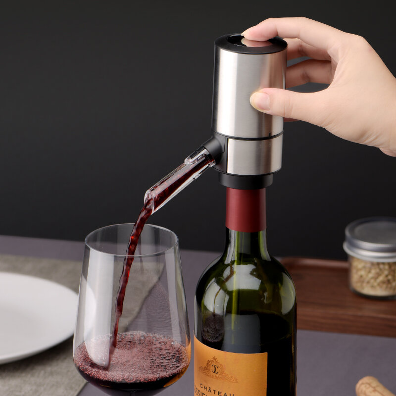 Uareliffe الكهربائية إناء نبيذ موزع مع قاعدة سريعة اقعية التلقائي إناء نبيذ مهوية المدفق لحزب بار المطبخ