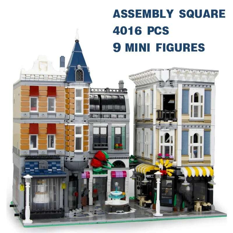 سيتي سنتر تجميع مربع اللبنات الطوب نموذج مدينة StreetView الاطفال لعبة عيد ميلاد هدية الكريسماس متوافق 10255