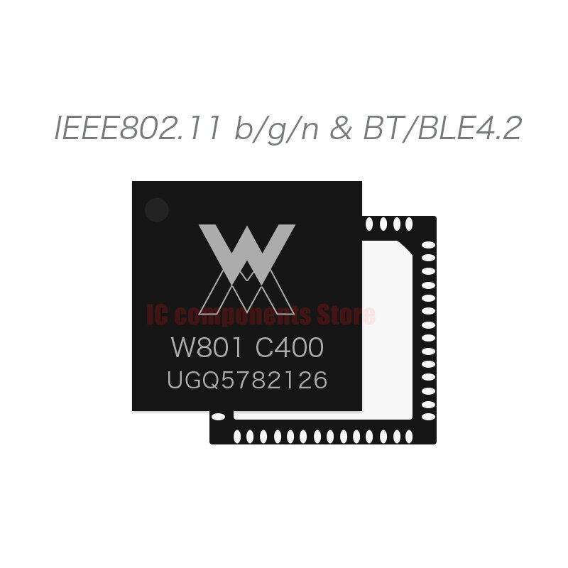 W801 متحكم 240MHZ 32Bit واي فاي بلوتوث المزدوج وضع مجلس التنمية QFN-56 C400 SoC شريحة متحكم دقيق تطوير الطاقة المنخفضة