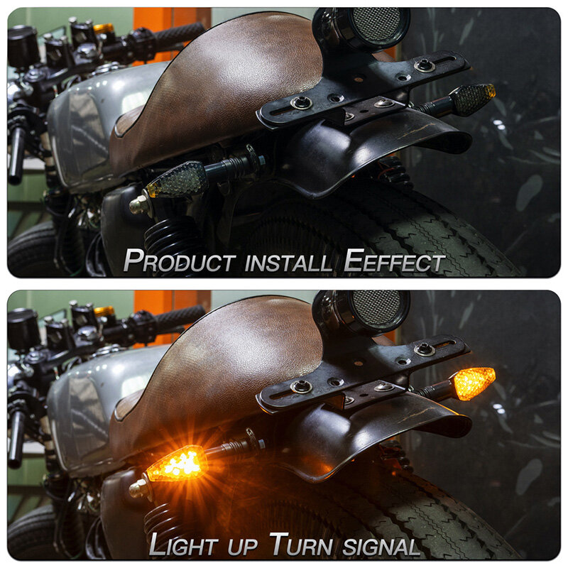 دراجة نارية بدوره إشارات وافق E50 علامة بدوره مصباح إشارة 14LED بدوره إشارة مؤشر العنبر ضوء الوامض 12 فولت/24 فولت M10 E-Mark