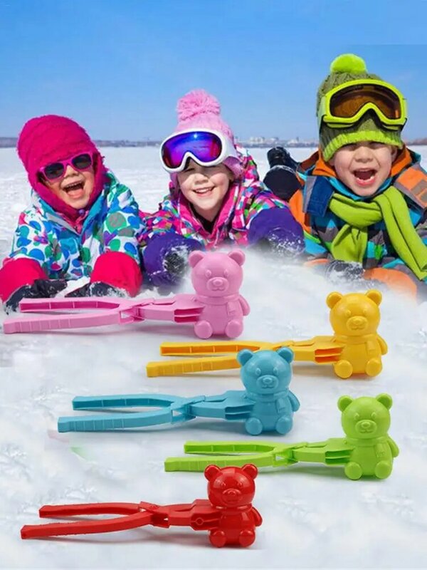 الحيوان على شكل كرة الثلج صانع كليب الأطفال في الهواء الطلق الشتاء الثلوج كرة الثلج كليب دائم كرة الثلج صنع أداة أطفال ألعاب ترفيهية