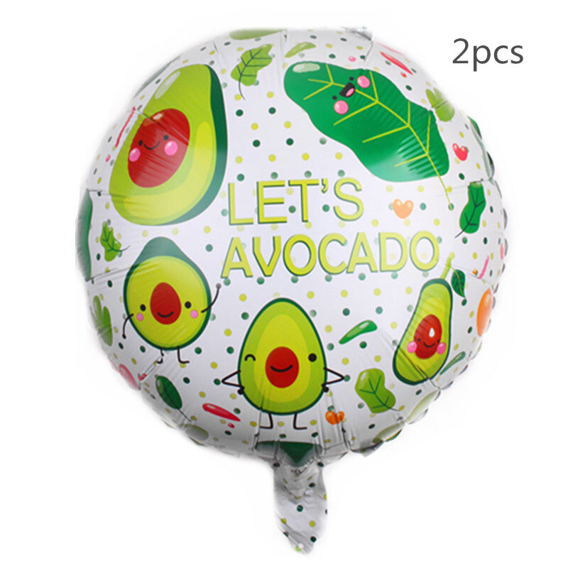 الأخضر الأفوكادو على شكل الألومنيوم احباط بالون الفاكهة حفلة مهرجان الغذاء للأطفال حفلة عيد ميلاد الديكور بالونات مستديرة